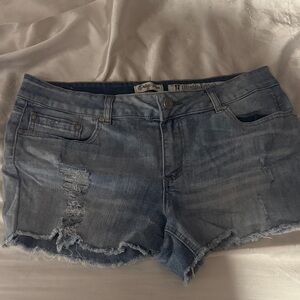 BONGO Faded Blue Ripped Jean Shorts